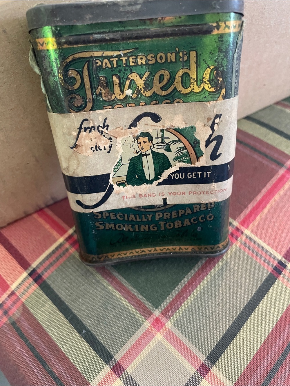 Patterson's Tuxedo Tobacco Tin - Green